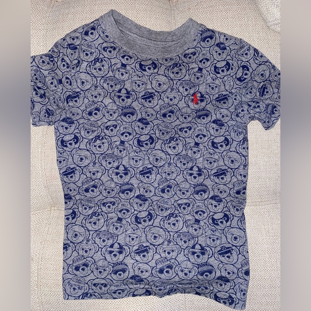 Polo by Ralph Lauren Kids Navy Bear Print Tee
